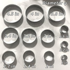 Round Cookie Cutters Set 12Pcs, Metal Cookie Cutters Sturdy Dough Molds with Case, Basic Biscuit Cutter for Fondant Pancake Baking Decorations Holiday Birthday Party