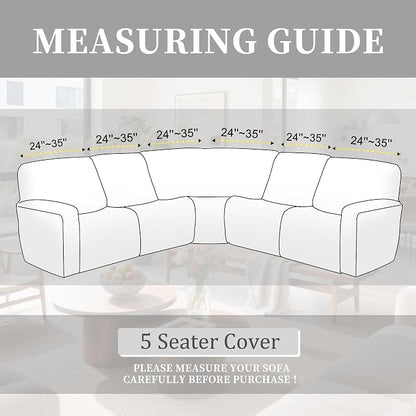 100% Waterproof Sectional Recliner Couch Covers - Image 3