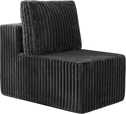 Single Sofa 1 Seat Couch with Deep Seat Memory Foam Cloud Chair with Pillows - Image 8