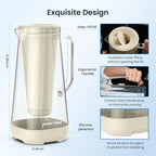 GLACIER FRESH 7 Cup Purela Glass Water Pitcher with 1 Ultrafiltration Membrane and Activated Carbon Filter, Reduces 99% Chlorine, PFOA&PFOS, Coliforms, BPA Free Materials, White