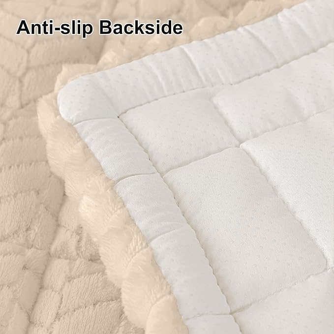 Smiry Couch Cover for Dogs, Non Slip Fuzzy Pet Sofa Arm Covers Washable | Sofa - Image 6