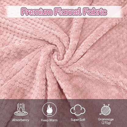 4 Pack Fleece Throw Blankets 50x60 Inches - Image 5