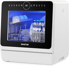 Countertop Mini Portable Dishwasher Tabletop Small Dishwasher with 5L Built-in Water Tank No HookupNeeded, Baby Care & Air-Drying Function，3 Place Set Capacity for Apartments Dorms Camping RVs