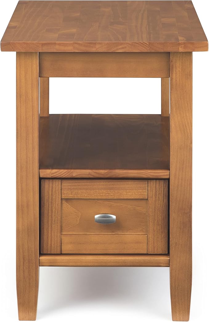 SIMPLIHOME Warm Shaker Solid Wood 14 inch Wide Transitional-Style Narrow Side - Image 2
