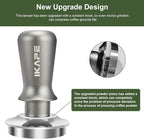 IKAPE 58.5mm Espresso Tamper, Premium Barista Coffee Tamper with Calibrated Spring Loaded, 100% Stainless Steel Base Tamper Compatible with Espresso Machine Rancilio, Gaggia Bottomless Portafilter