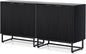 EYYTHUNG Fluted Cabinets with Storage Set of 2, Sideboard Buffet Cabinet with by EYYTHUNG