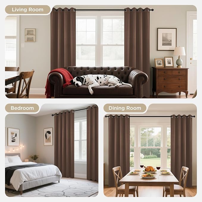 Joydeco Blackout Curtains 54 Inch Length 2 Panels Set, Thermal Insulated Long - Image 8