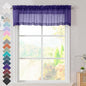 2 Panels Purple Sheer Valance by OVZME