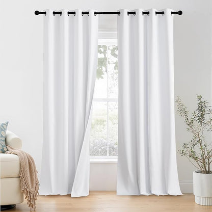 NICETOWN 100% Blackout Window Curtain Panels 96 inch Length by NICETOWN