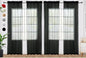 SpaceDresser Black Sheer Curtains 4 Panels Rod Pocket Semi-Sheer Curtain 84 by SpaceDresser