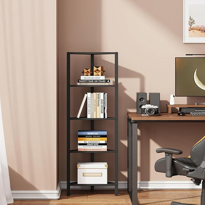 TUTOTAK Corner Shelf, 5-Tier Corner Bookshelf - Image 5