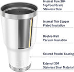 WETOWETO 30 oz Stainless Steel Tumbler, Insulated Coffee Tumbler Cup with 2 Lids and 2 Straws, Double Walled Travel Coffee Mug for Hot & Cold Drinks (White, 1 Pack)