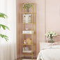 Hzuaneri Bookcase Bookshelf, Tempered Glass Arched Bookshelf by Hzuaneri