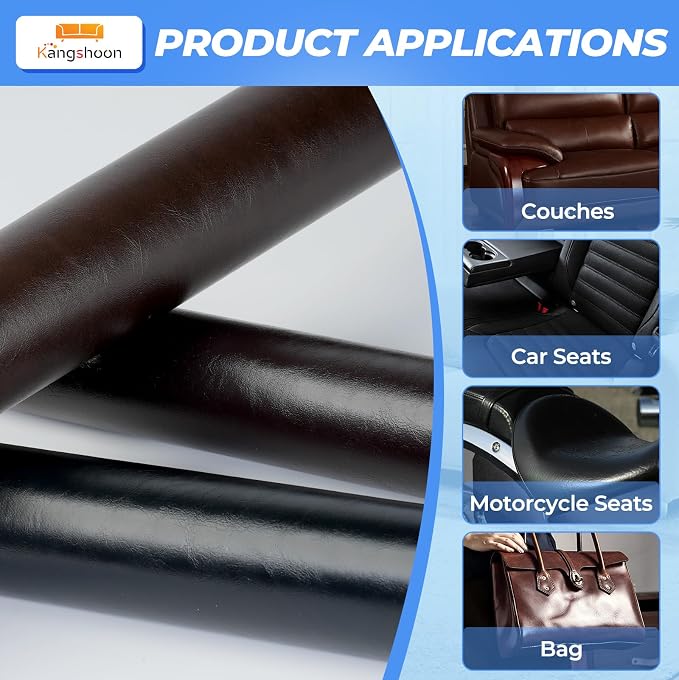 Kangshoon Leather Repair Patches, 17X158 Inch Self-Adhesive Leather Repair Tape - Image 4