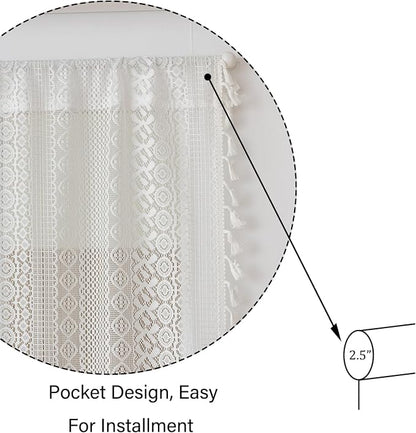 Sutuo Home White French Door Curtains 72 Inches Long - Image 5