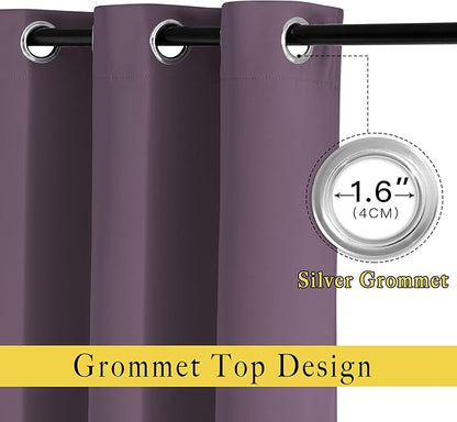 NICETOWN Plum Curtains and Drapes - Image 2