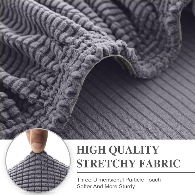 LA MEACK Couch Cushion Cover Seat Cushion Cover Stretch Armchair Cover Separate - Image 4