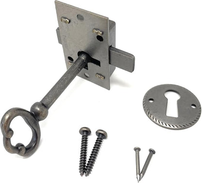 Metal Magery Small Antique Brass Flush Mount Lock - Image 2