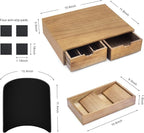 Mosucoirl Wooden K Cup Holder Organizer,Coffee Cup Drawer With Coffee Mat Coffee Pod Holder Tea Bag Storage Organizer Counter Coffee Maker Stand for Kitchen Office Coffee Bars