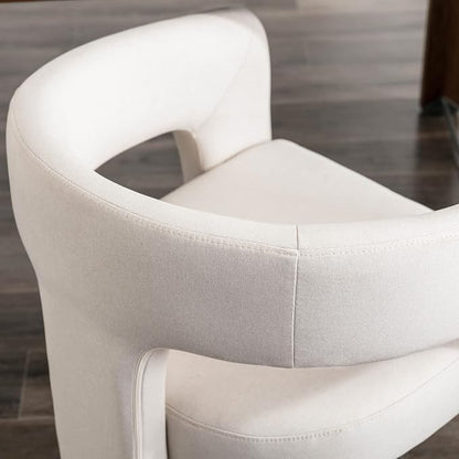 BESTANO Set of 6 Modern Linen Fabric Upholstered Dining Chairs - Image 6