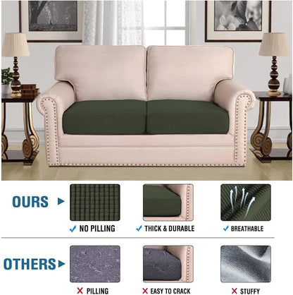 H.VERSAILTEX Super Stretch Individual Seat Cushion Covers Sofa Covers Couch - Image 2