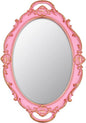 YCHMIR Vintage Small Mirror 14.5 x 10 inch Oval Pink Wall Mirror by YCHMIR
