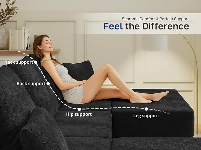 Cloud Modular Sectional Sofa, Comfy Boneless Couch - Image 8