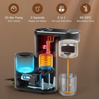 SIMPLETASTE Espresso Machine 20 Bar, Portable Multifunction Coffee Maker with Hot and Cold Brew, Dual Power Options, 6.1oz Water Tank, Single Serve Brewer for Travel, Camping, Office, Home