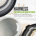 Zulay Kitchen 12 Piece Plastic Mixing Bowls with Leak-Proof Lids Set - Microwave and Freezer Safe Kitchen Mixing Bowls for Preparing, Serving and Storing - Large Nesting Bowls (Midnight Ombre)