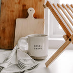 Sweet Water Decor Stoneware Coffee Mugs | Novelty Coffee Mugs | 14oz Stoneware Coffee Cup | Microwave & Dishwasher Safe | Funny Coffee Mug | Birthday Gift (Rise and Shine)