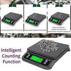 66LB 30kg Large Digital Kitchen Scale Food Scale for Baking Cooking Bread Meat Scales with Tare and Prep Counting LCD Display with Adapter, 6 Unit (Grey, 30kg)