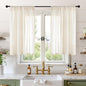 BGment Beige Linen Semi Sheer Curtains 42X40 Inch Length 2 Panels | Cream Light by BGment