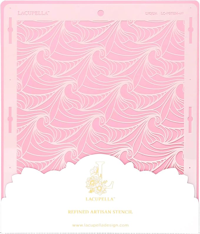 Cake Decorating Stencil for Tall Buttercream Cake, Royal Icing, Ganache, Paint, Airbrush (LIQUA)