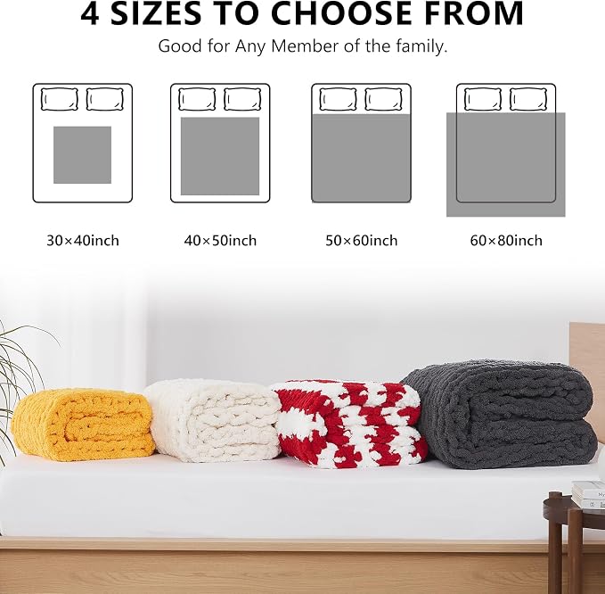 L'AGRATY Chunky Knit Throw Blanket - Image 5