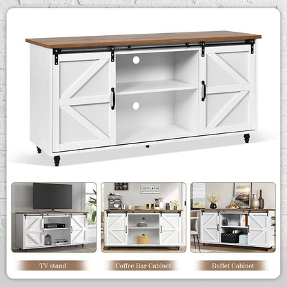 4ever2buy Farmhouse Coffee Bar Cabinet - Image 7