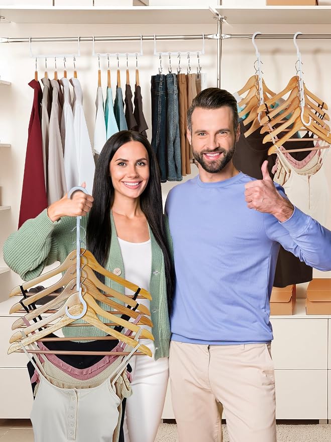 HOUSE DAY White Magic Space Saving Hangers, Premium Smart Hanger Hooks - Image 8