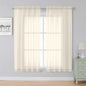 Simplebrand Cream Sheer Curtains, 2 Panels Set by Simplebrand
