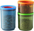 Plastic Small Airtight Container Set Food Storage Containers with Lids BPA Free Coffee Canisters for Beans Sugar Spice Snack Stackable Dishwasher Safe patented Pull Snap Lock Sealed Design 10/17/24oz