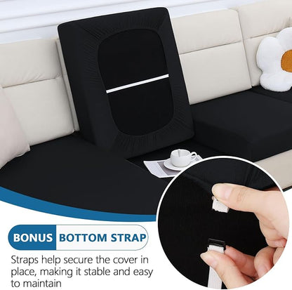 Milk Silk Couch Cushion Covers, Sofa Covers Washable - Image 4