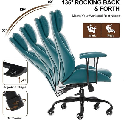 E-Motie Office Chair, Leather Desk Chair - Image 6