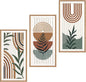 IARTTOP Boho Wood Wall Art Framed 8x16 Inch Set of 3 Mid-century Modern by IARTTOP