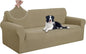 U-NICE HOME Oversized Stretch Couch Cover Slipcover, Sand | 3 Cushion Sofa by U-NICEHOME