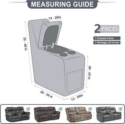 ANARACHON Leather Look Recliner Console Cover - Image 3