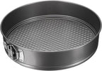 uxcell 11 Inch Springform Pan Nonstick Cake Pan with Removable Bottom Round Leakproof Cake Baking Pans Molds for Baking, Cheese Cakes, Pizza, Biscuits, Black（1pcs