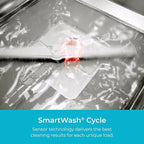 Kenmore 18" Built-in Stainless Steel Tub Dishwasher EasyFlex 3rd, SmartWash, UltraWash Plus, TurboDry, MoreSpace Adjustable Rack, Energy Star Certified, White