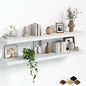 Fun Memories Floating Shelves for Wall, 48 Inch Long Set of 2 Rustic Wood Wall by FunMemories
