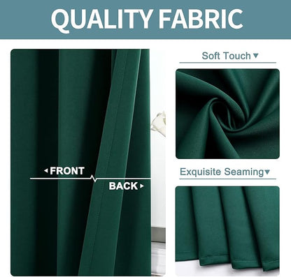 ChrisDowa Blackout Curtains for Bedroom and Living Room 63 Inches Long | 2 - Image 3