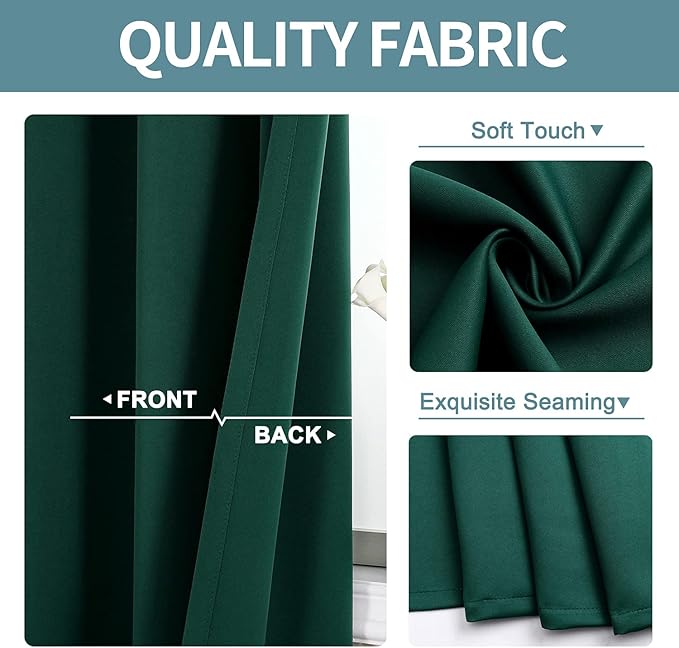 ChrisDowa Blackout Curtains for Bedroom and Living Room 108 Inches Long | 2 - Image 3