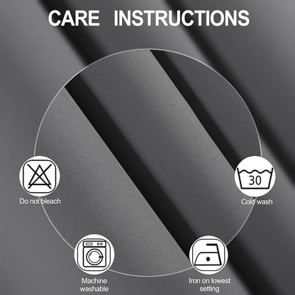 Blackout Curtains 52 x 90 Inch Long Frost Grey Curtains Set of 2 Panels Room - Image 4