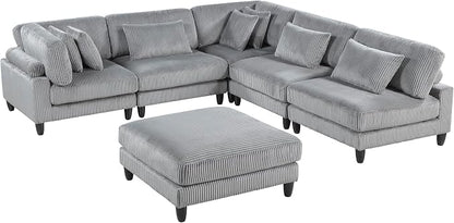 Lexicon 120 Inch Modular Sectional Sofa - Image 7